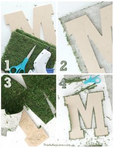 DIY Moss Covered Letters - Thistle Key Lane