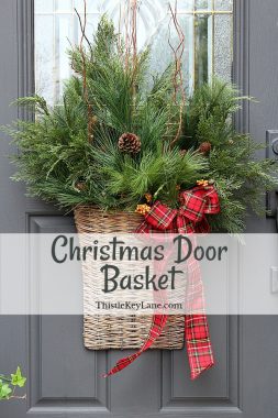 Holiday Basket Door Decoration - Thistle Key Lane