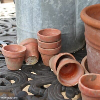 DIY Aging Terracotta Pots
