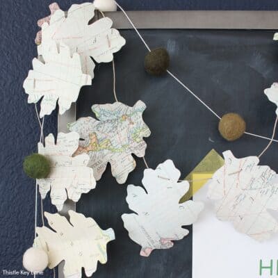 DIY Map Leaf Garland And Fall Printables