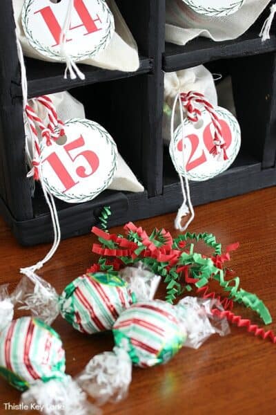 Advent Calendar Bags And Printable Numbers - Thistle Key Lane