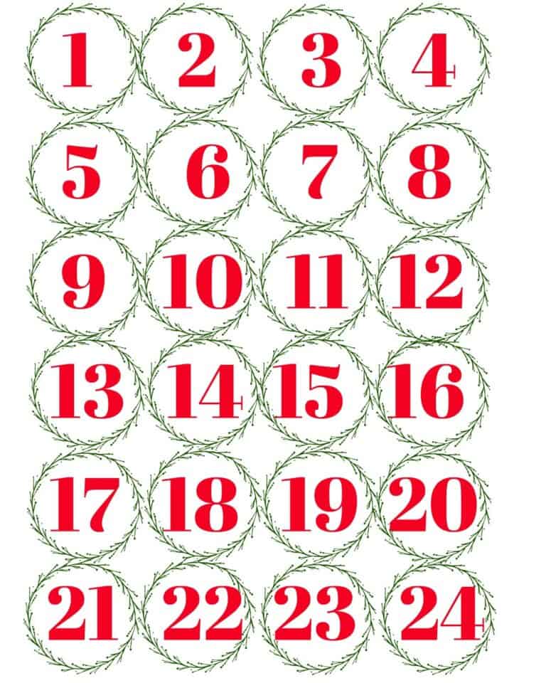 Advent Calendar Bags And Printable Numbers - Thistle Key Lane