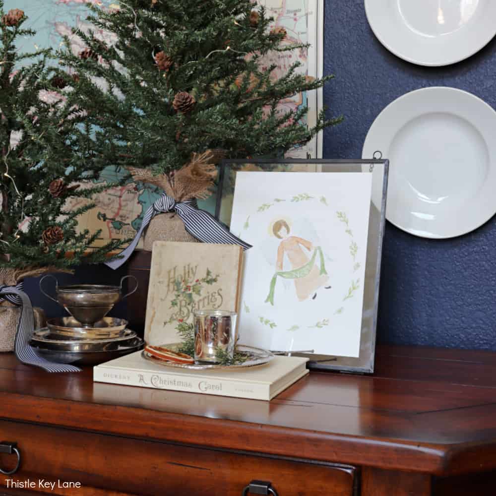 Holiday Wishes And An Angel Printable