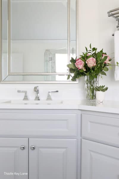 White And Gray Bathroom Makeover Reveal - Thistle Key Lane