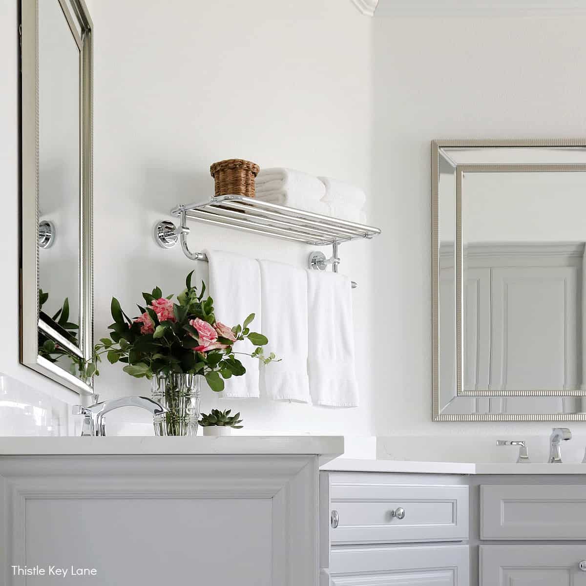 White And Gray Bathroom Makeover Reveal