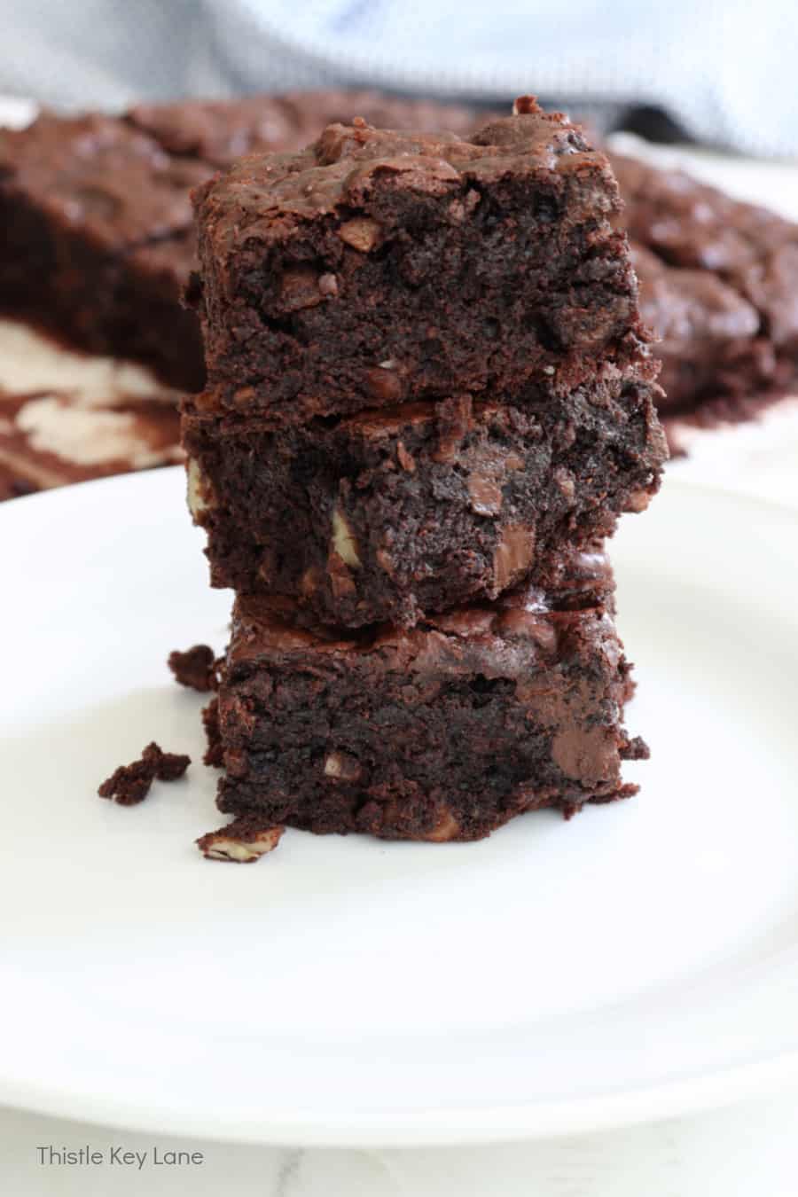 Dark Chocolate Fudge Brownie Recipe - Thistle Key Lane
