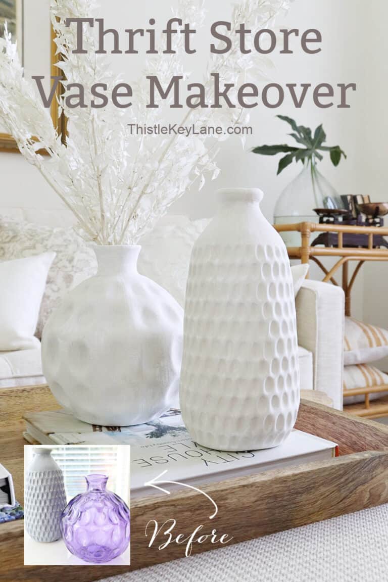 Easy Thrift Store Vase Makeover With Paint - Thistle Key Lane