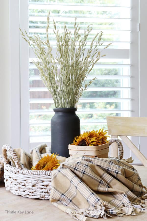 Rustic Plaid Table Throw