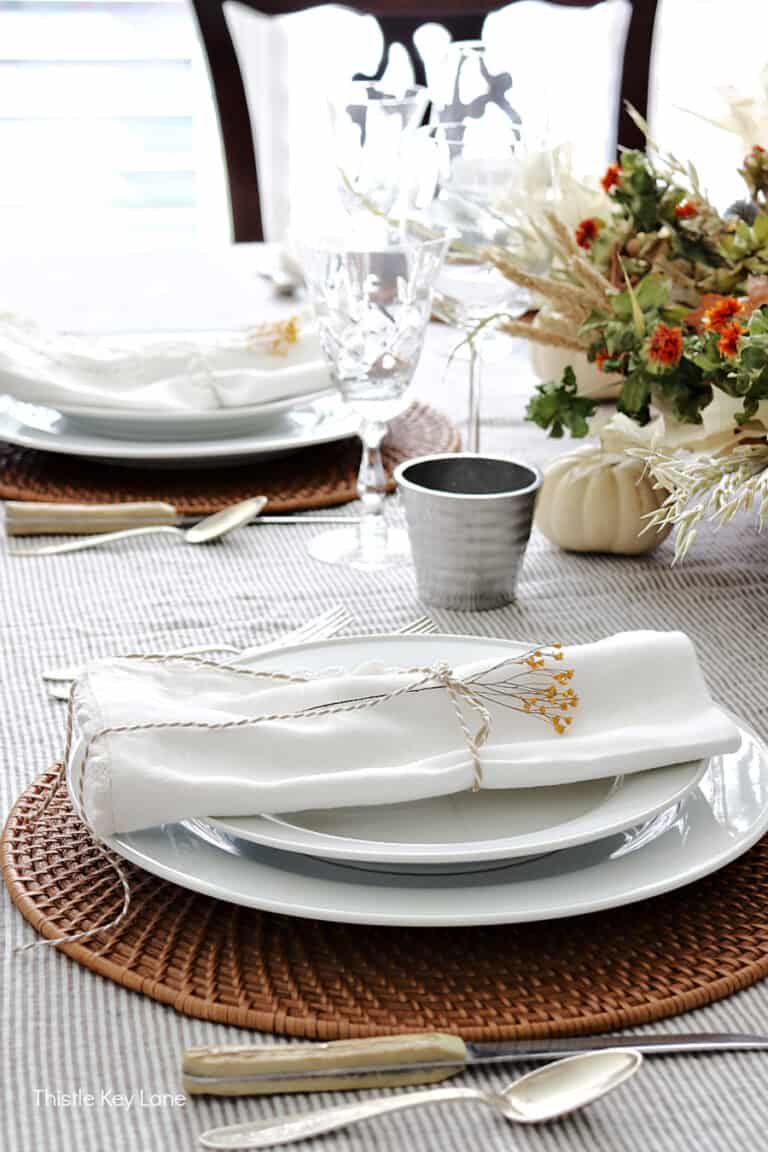 Thanksgiving Dough Bowl Tablescape - Thistle Key Lane