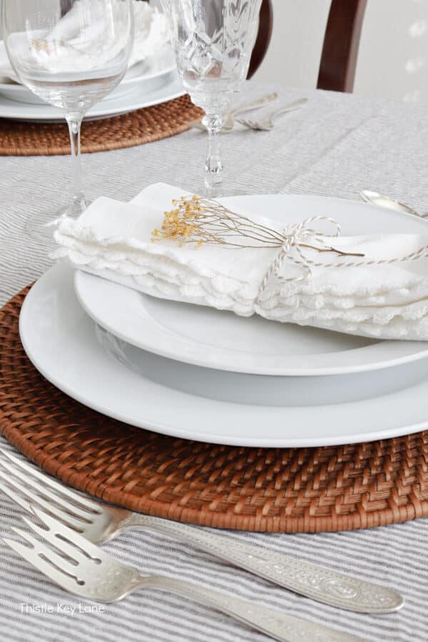 Thanksgiving Dough Bowl Tablescape - Thistle Key Lane