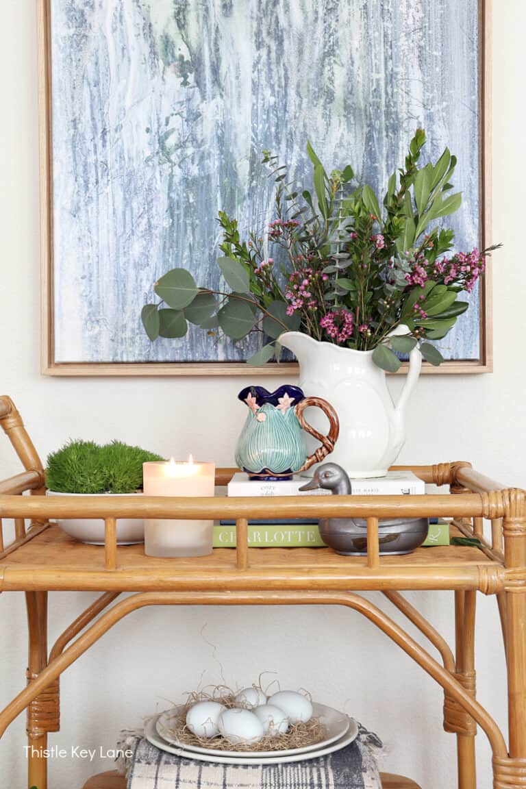 Styling A Bar Cart For Early Spring - Thistle Key Lane