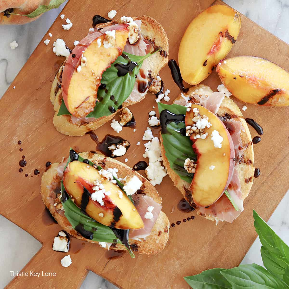 Grilled Peach Crostini Recipe