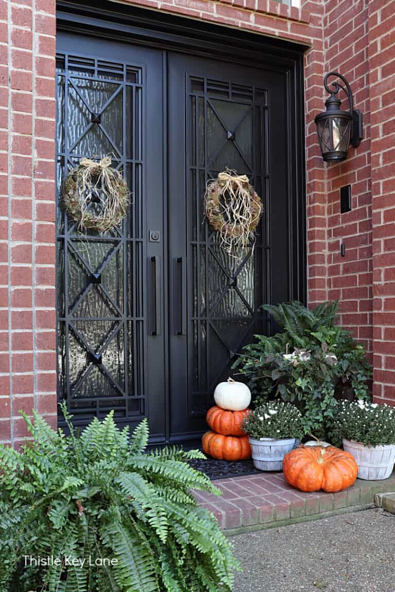 Classic Fall Decorating For A Small Porch - Thistle Key Lane