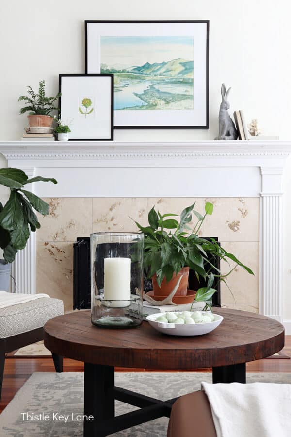 Simple Spring Ideas In The Family Room - Thistle Key Lane