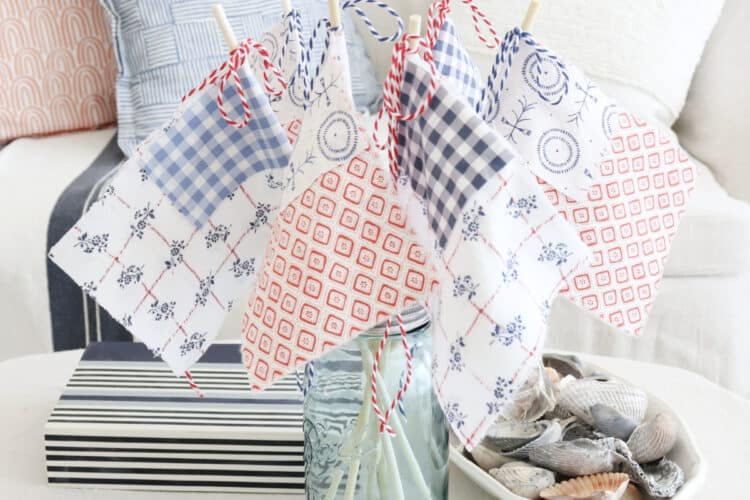DIY Patriotic Fabric Scrap Flags