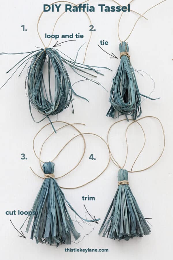 How To Update A Basket With Raffia Tassels Thistle Key Lane