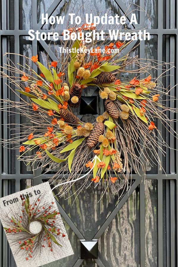 Updating Store Bought Wreaths For Fall - Thistle Key Lane