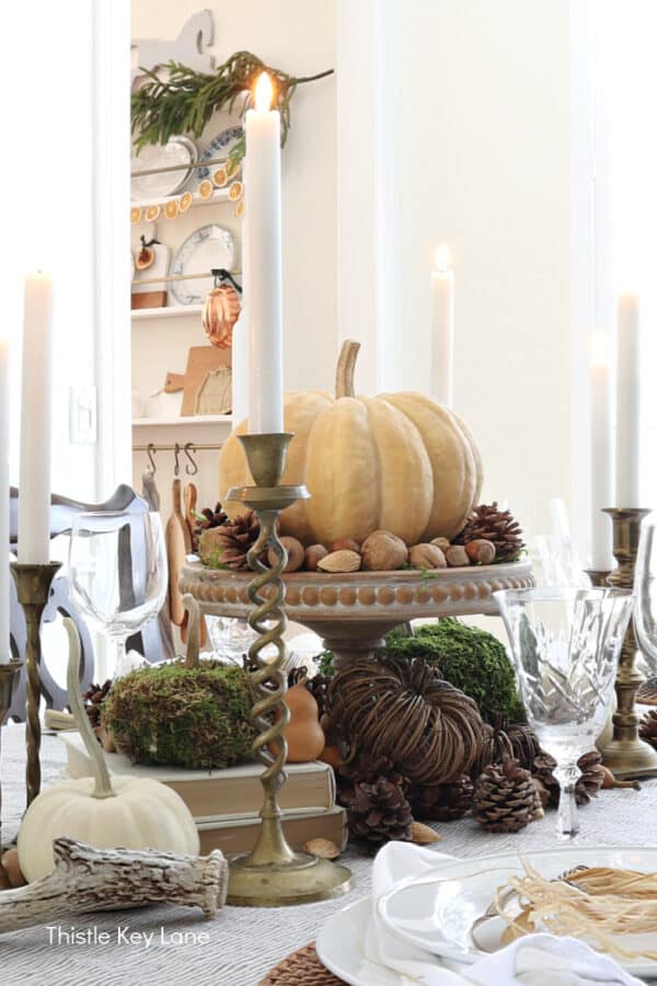 Spring Cottage Decor on the Porch with Flowers and Bunnies