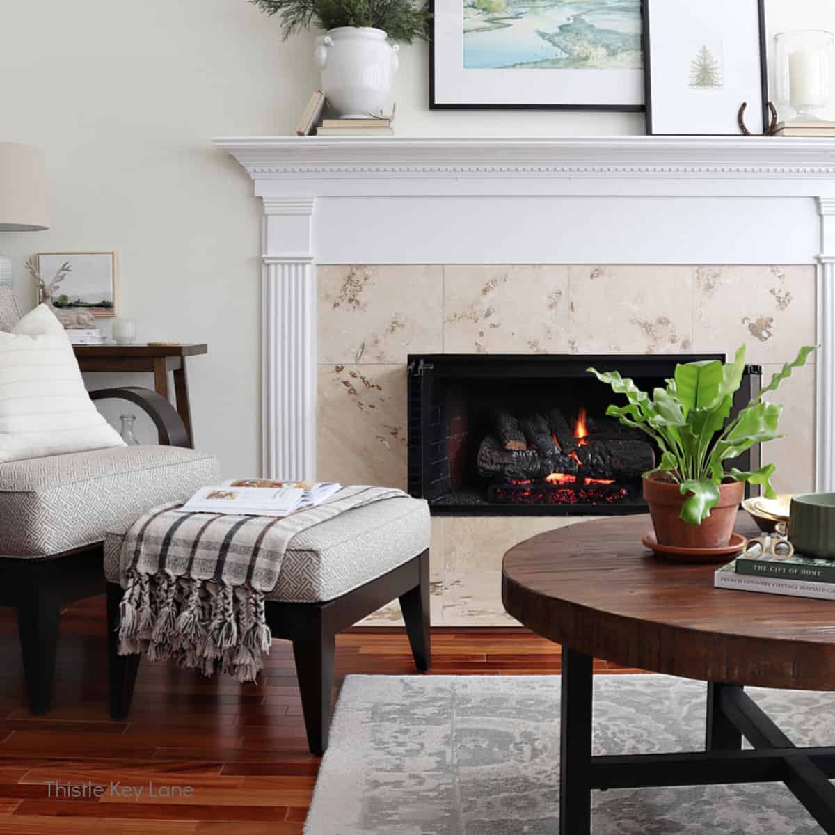 Family Room With Cozy Winter Styling