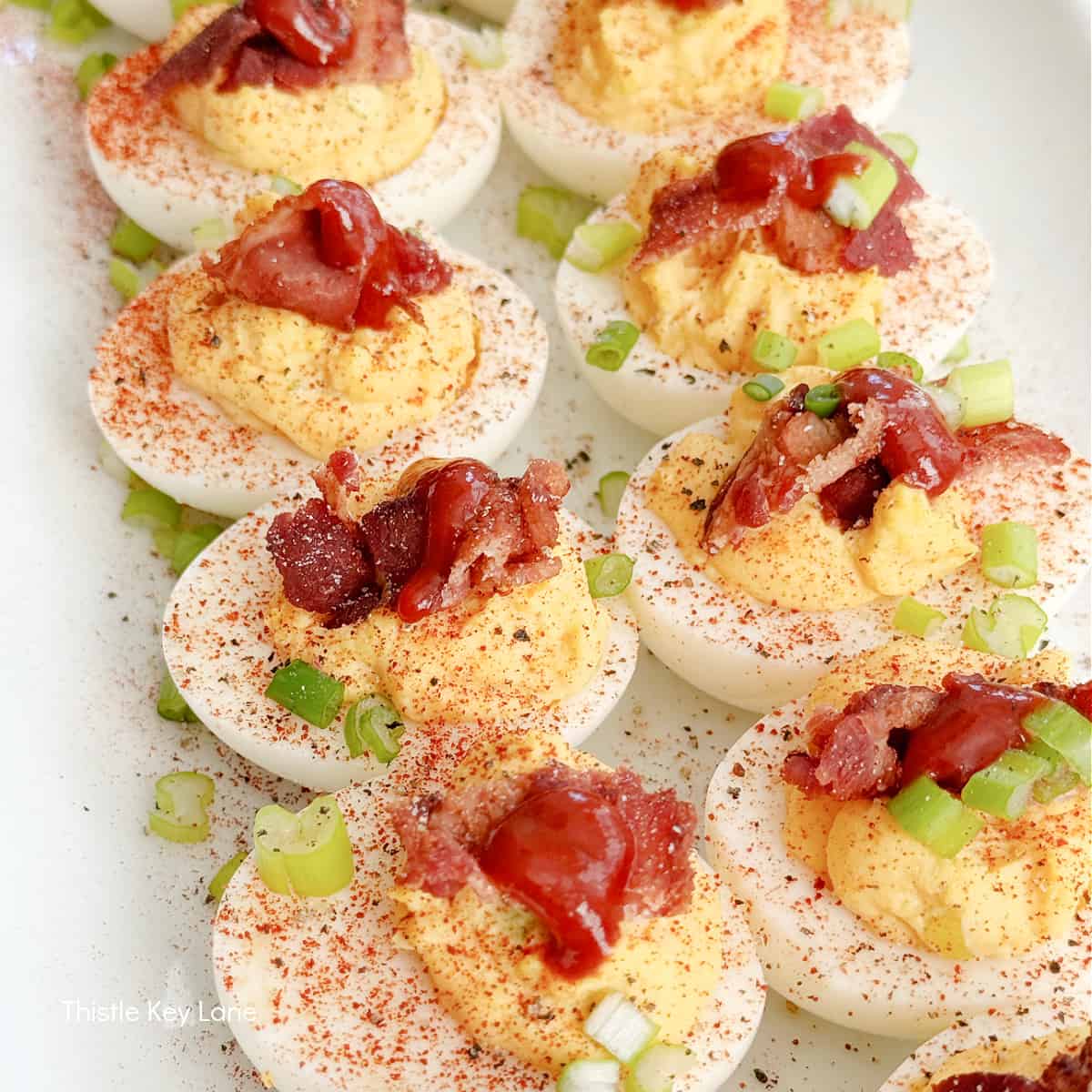 Spicy Bacon Deviled Eggs Recipe Thistle Key Lane