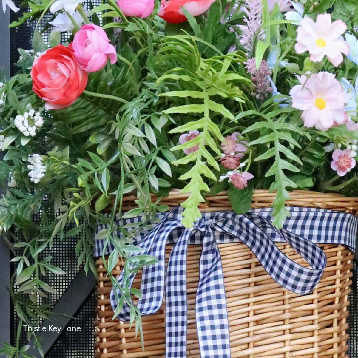 Spring Flowers Door Basket - Thistle Key Lane Spring Flowers Door Basket - Thistle Key Lane