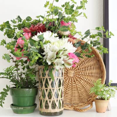 Vintage Spring Mantel Decor Styling