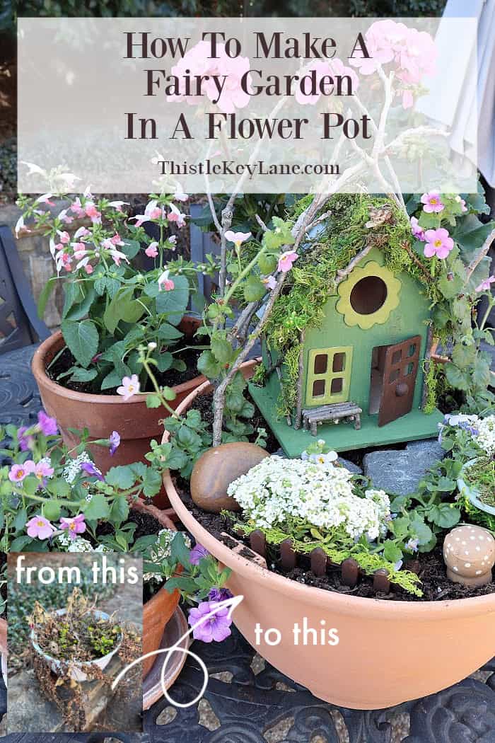 How To Make A Flower Pot Fairy Garden.