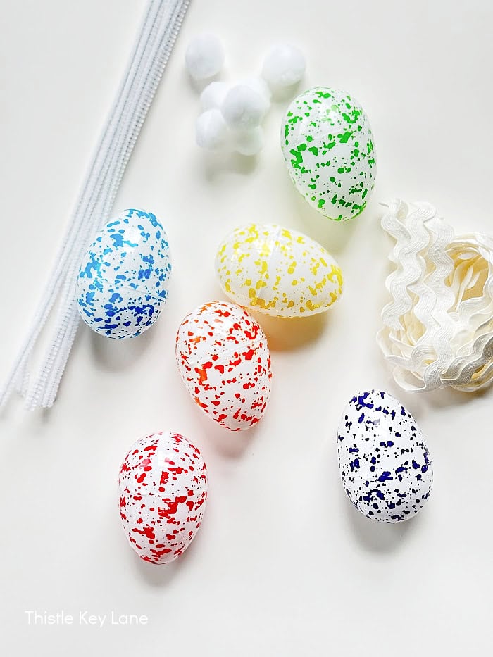 Supplies for Bunny Eggs.