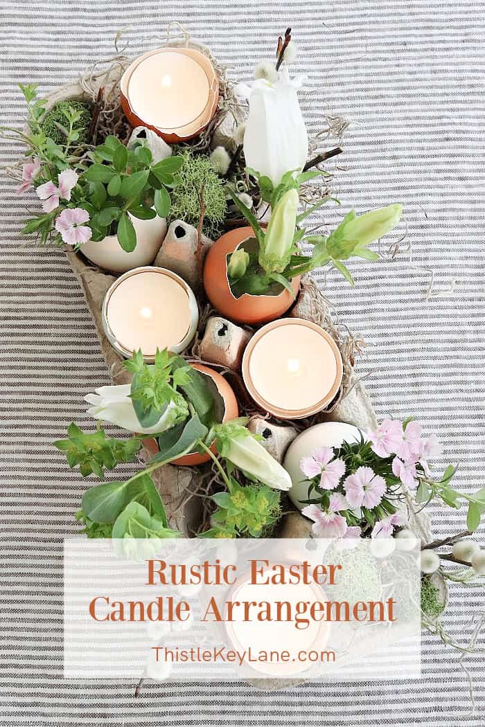 Rustic Easter Candle Arrangement