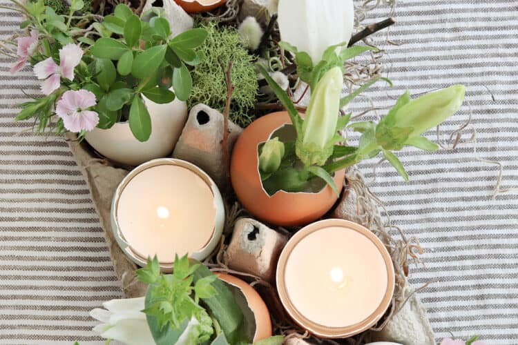 Rustic Easter Candle Arrangement