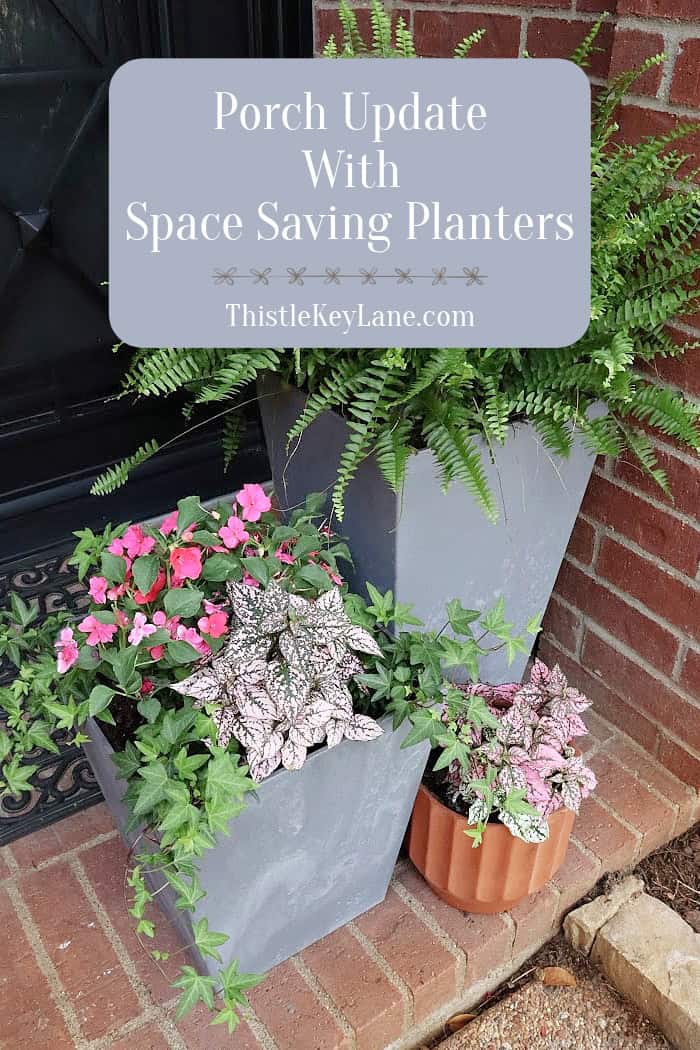 Porch Update - Space Saving Planters.