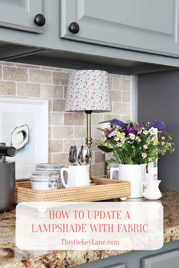 Lampshade Update With Fabric