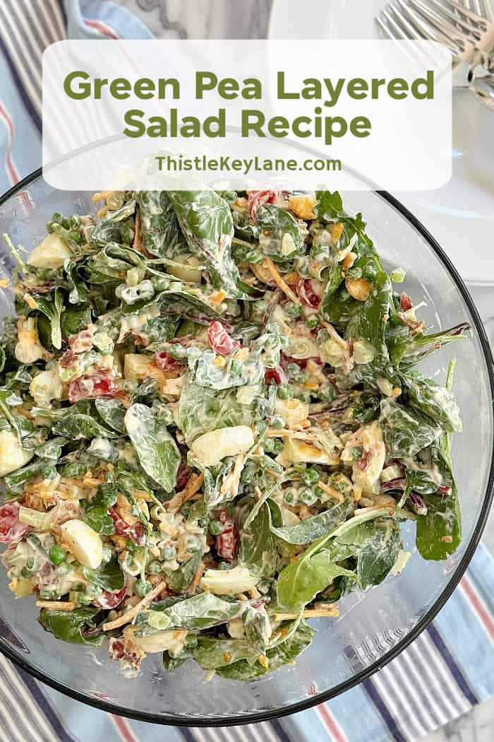 Green Pea Layered Salad Recipe.