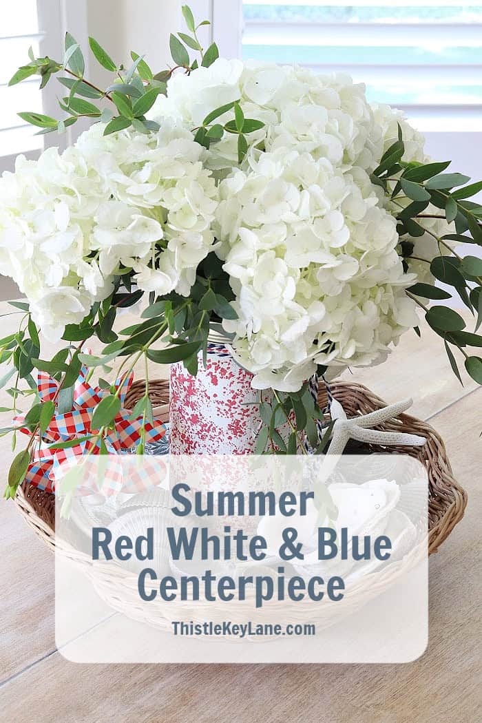 Summer Red White And Blue Centerpiece.