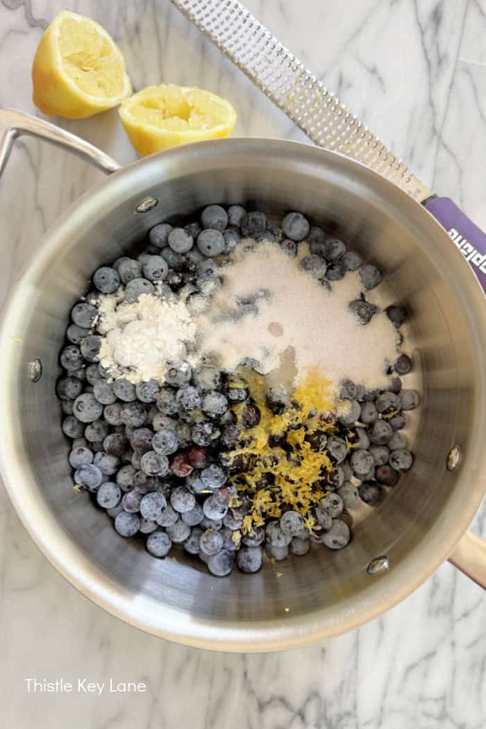 All ingredients in on sauce pan.