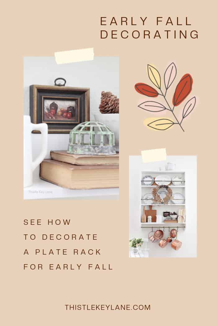 Early Fall Plate Rack Styling.