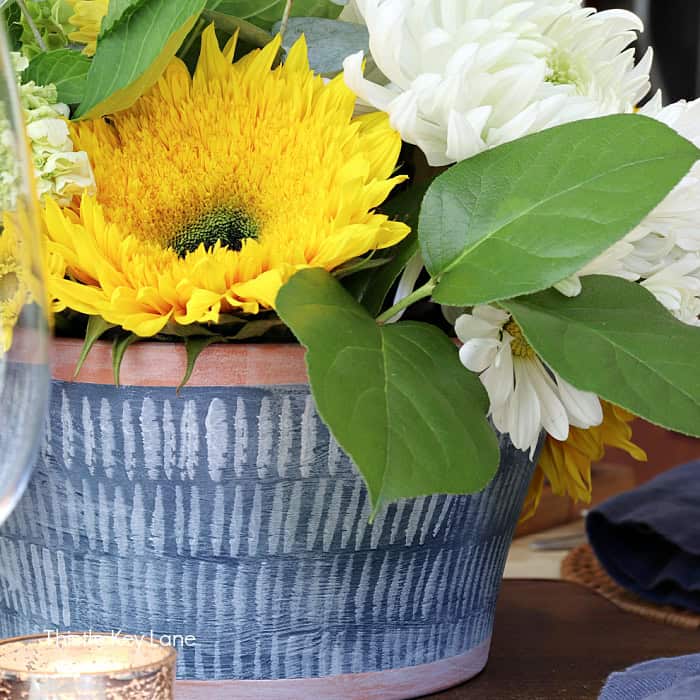 Early Fall Tablescape With Sunflowers.