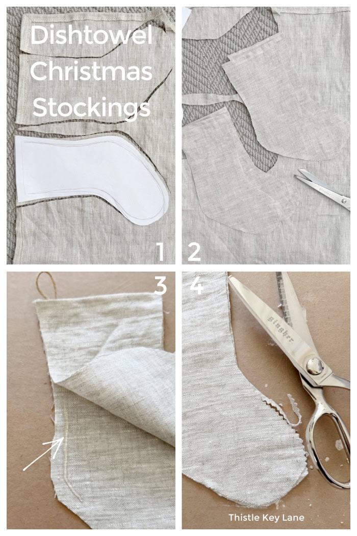 Collage step by step. How To Decorate With Homemade Stockings.