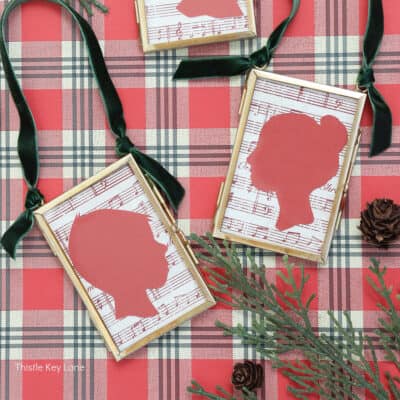 DIY Silhouette Keepsake Ornaments