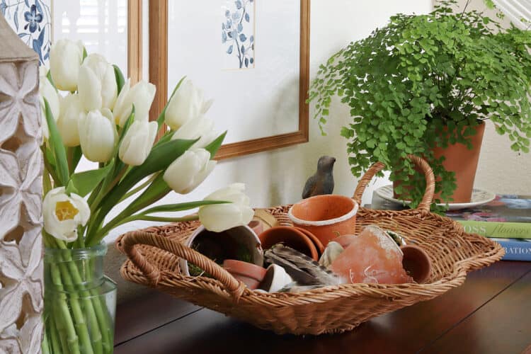 How To Create A Garden Basket Vignette