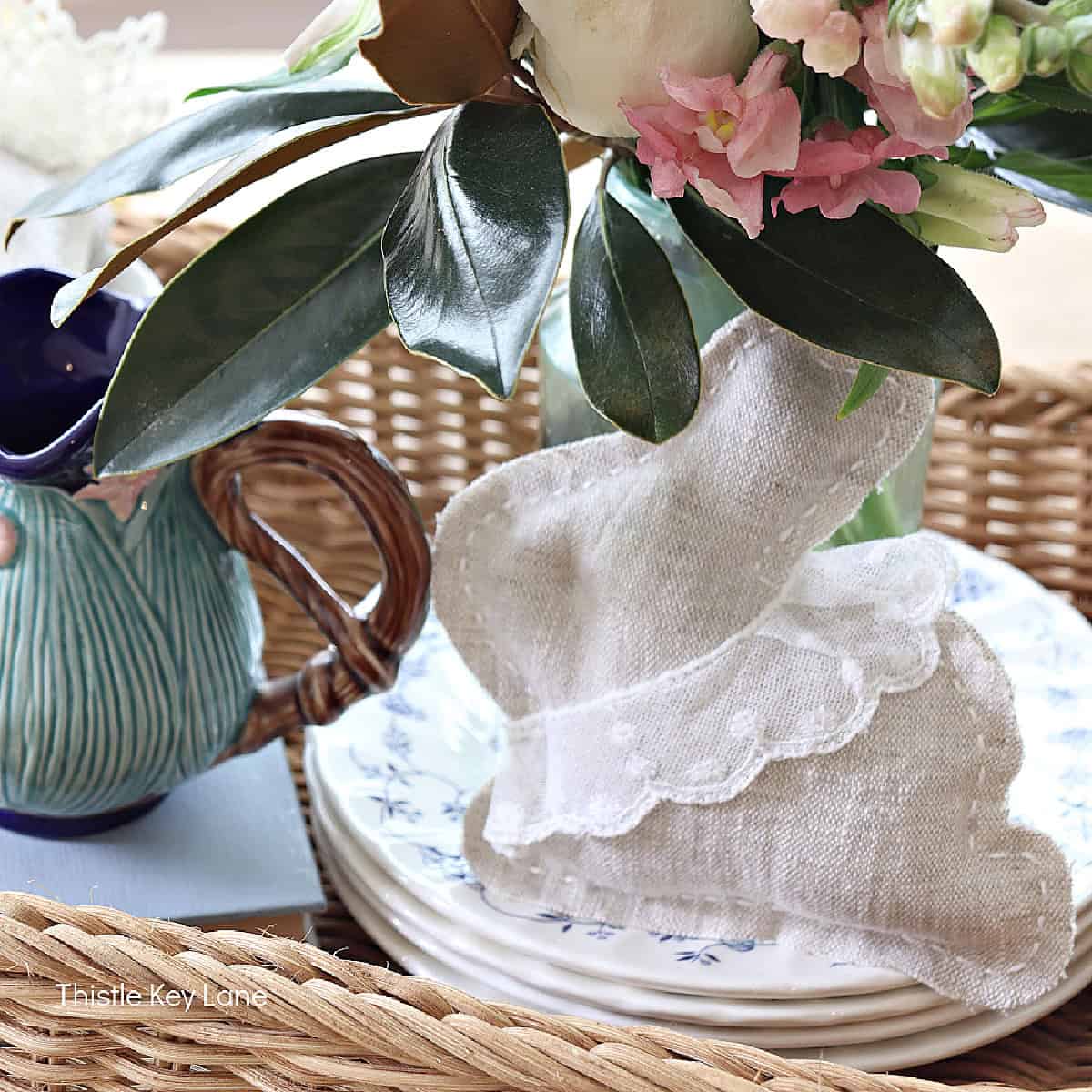 DIY Lace Bunny And Carrot Pillows