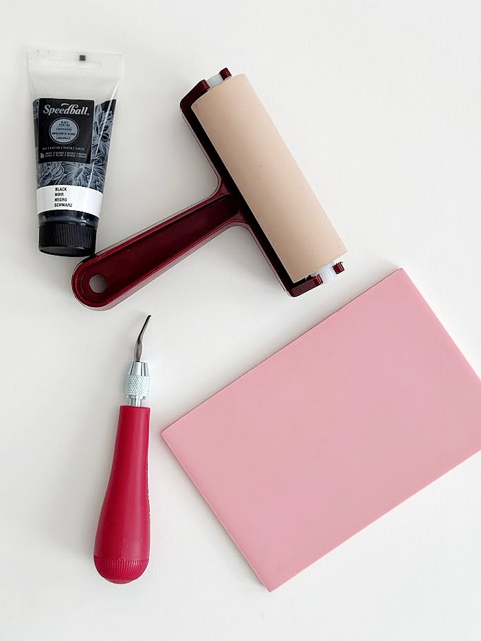 Block print supplies. How To Make Block Print Art.