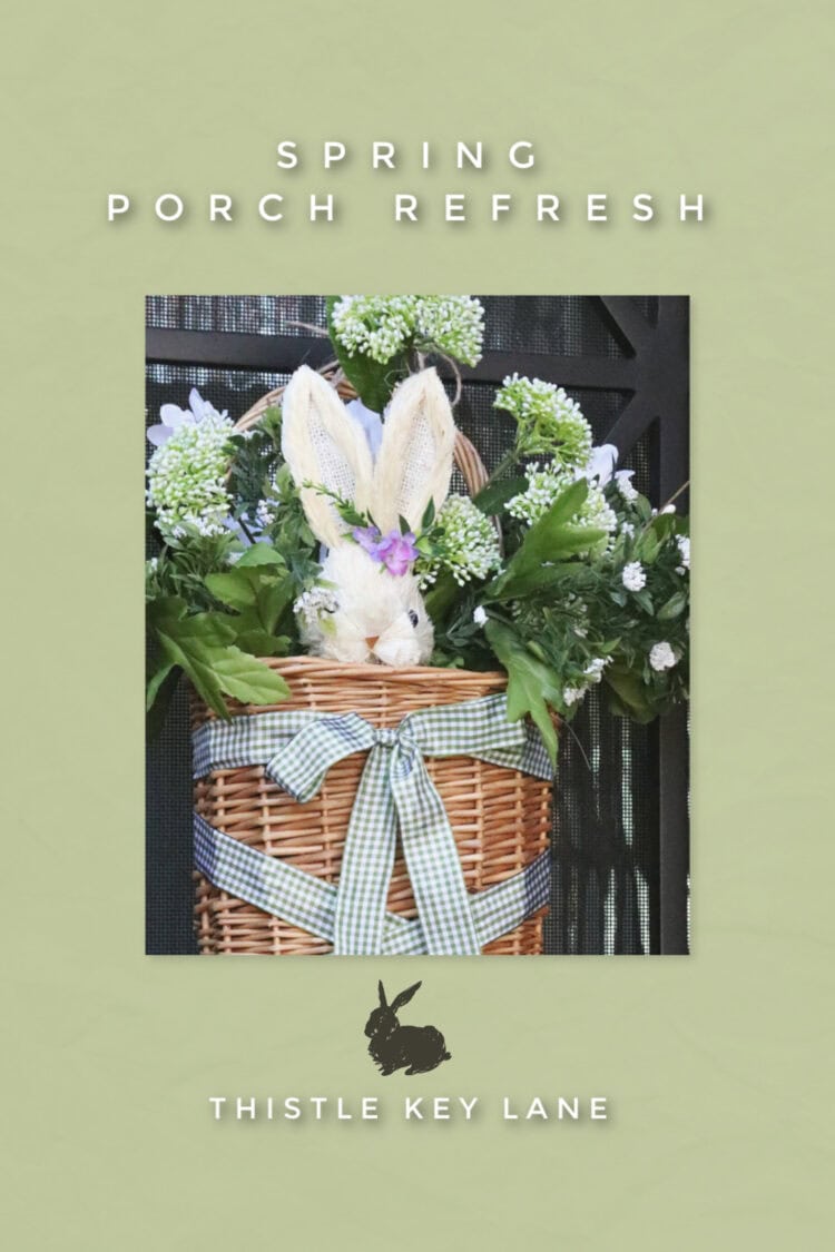 Spring Porch Refresh With Bunnies.