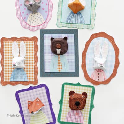 Egg Carton Animal Portraits