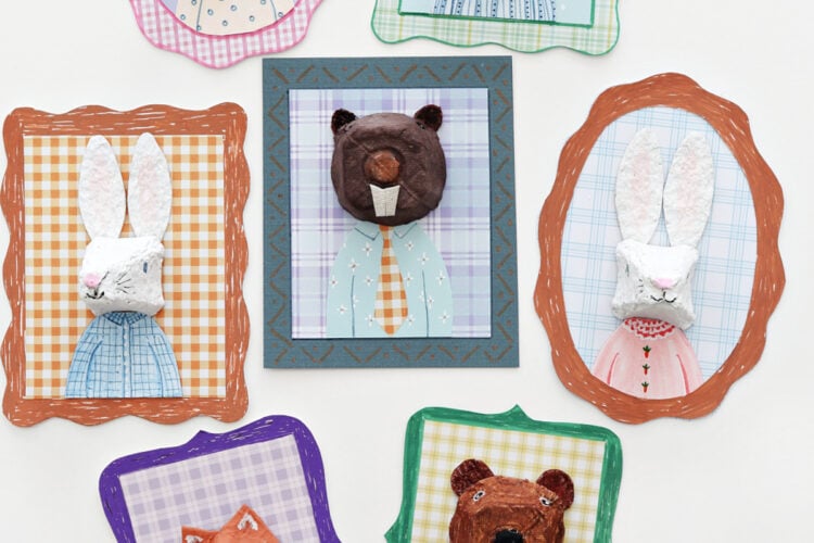 Egg Carton Animal Portraits
