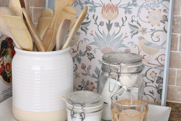 How To Decorate A Tray With Wallpaper