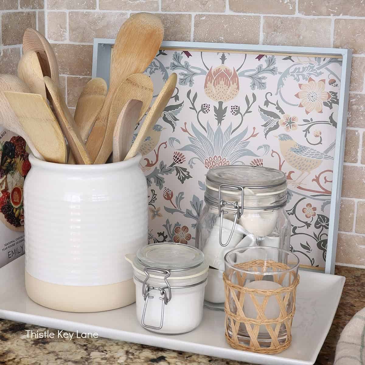How To Decorate A Tray With Wallpaper