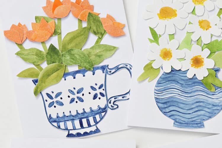 Handmade Collage Note Cards