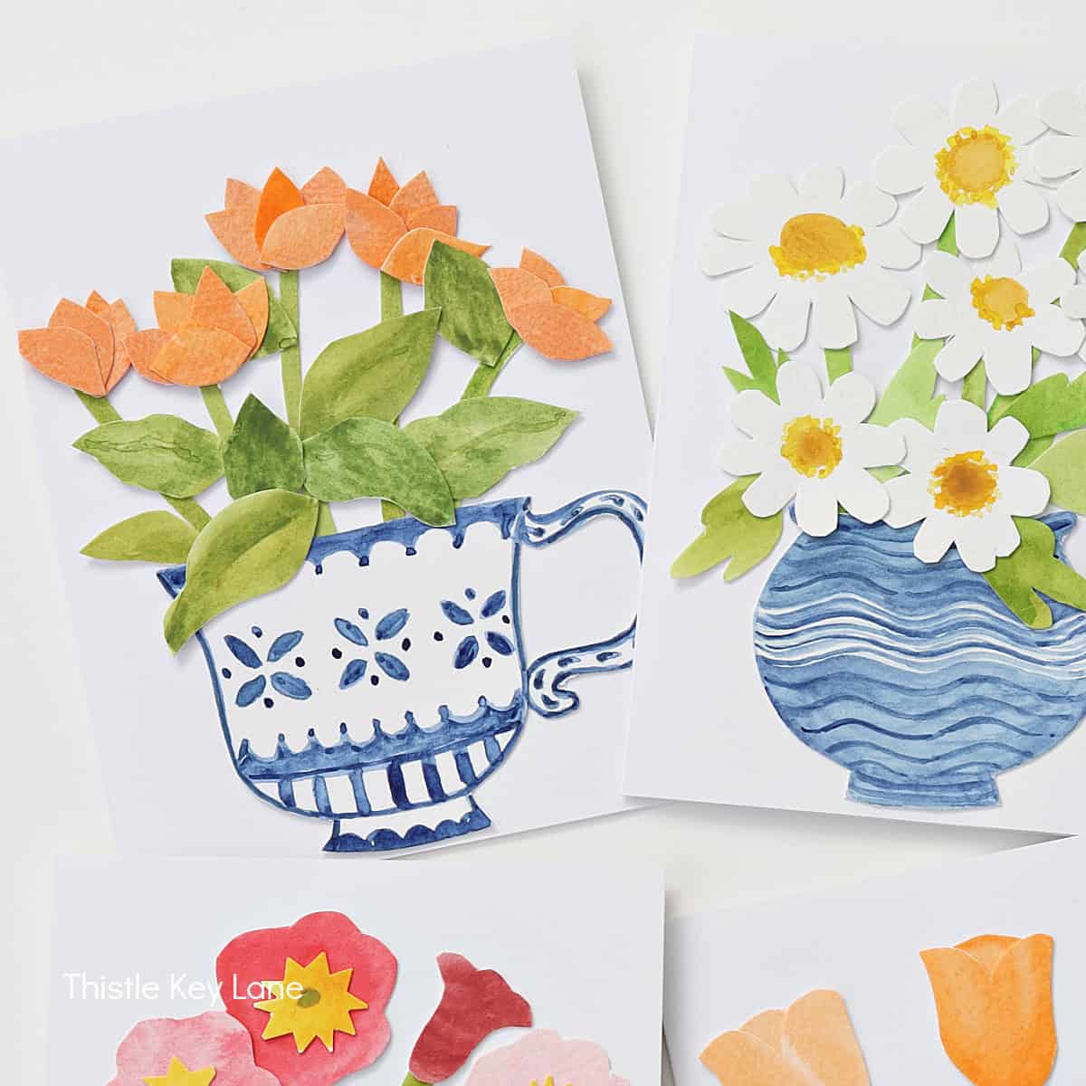 Handmade Collage Note Cards