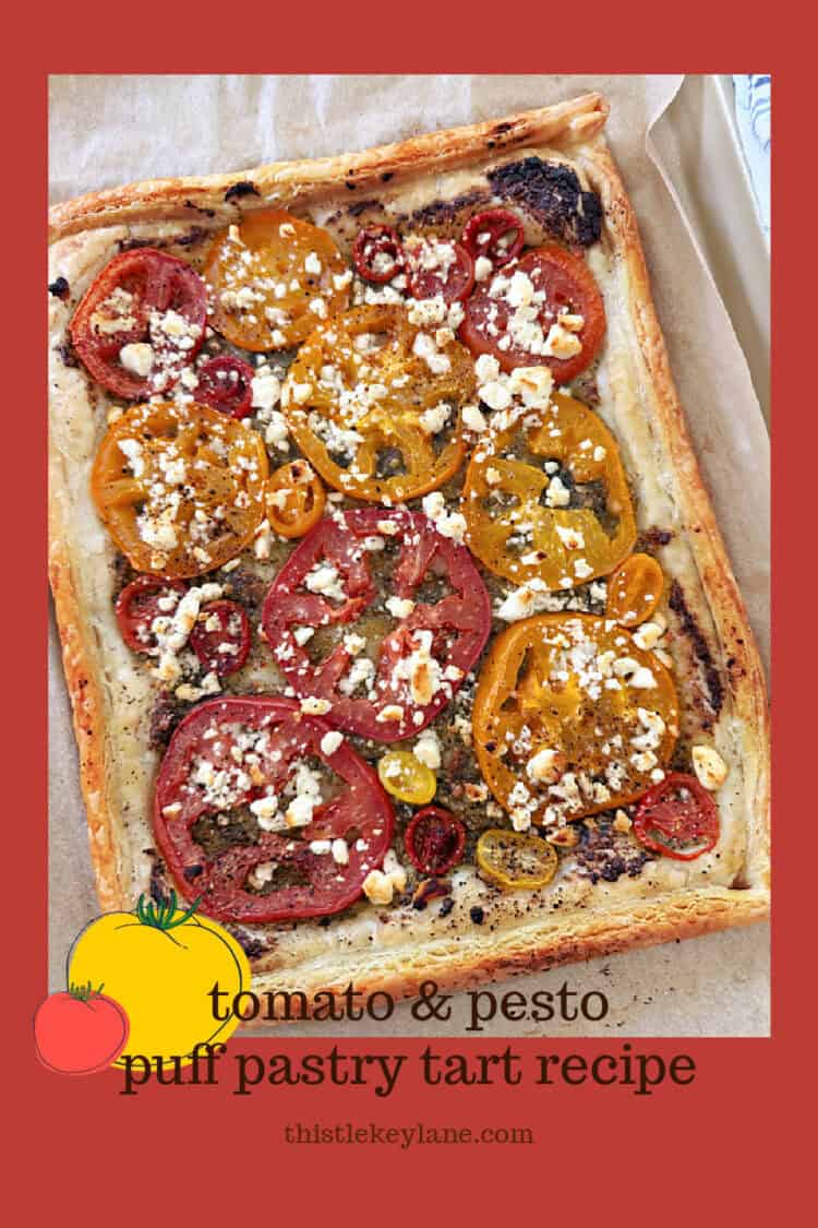 Tomato Pesto Puff Pastry Tart.